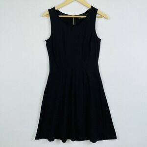 Cynthia Rowley Fit Flare Dress Womens XS LBD Black Cocktail Party Mod Timeless